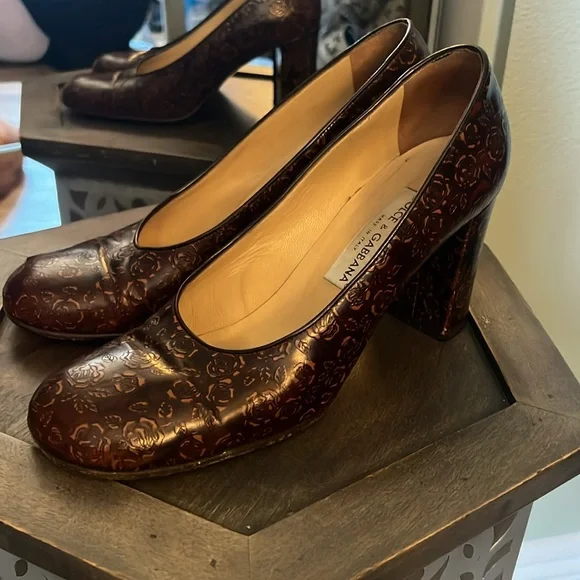 🛑 1 hour sale. Dolce & Gabbana, size 40 (US 9.5), Brown Rose, Floral Shoes - Picture 3 of 14